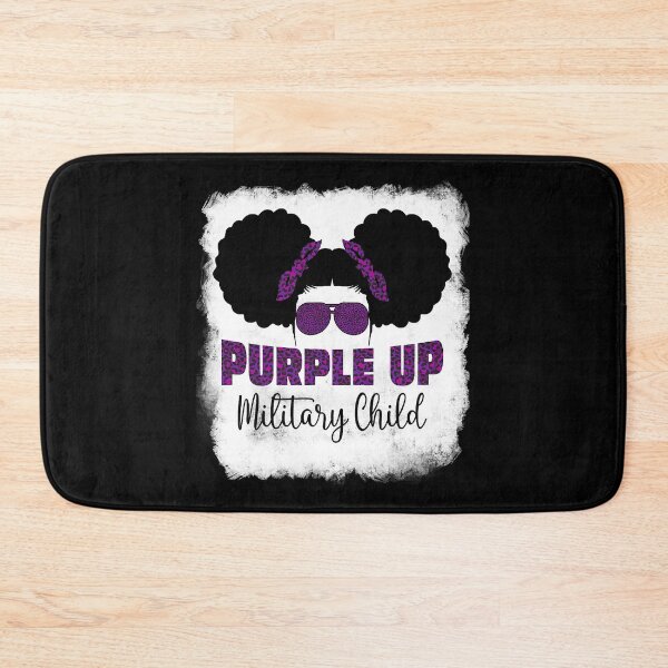Item preview, Purple Up For Kids Military Child Month Messy Bun Bleached designed and sold by HaaChris-Artis.