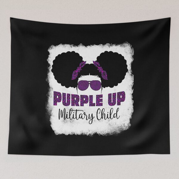 Item preview, Purple Up For Kids Military Child Month Messy Bun Bleached designed and sold by HaaChris-Artis.