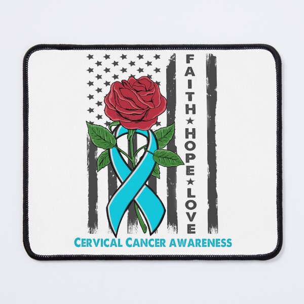 Item preview, Faith Hope Love Cervical Cancer Awareness Amarican Flag designed and sold by Kohend.