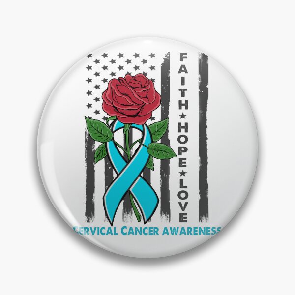 Item preview, Faith Hope Love Cervical Cancer Awareness Amarican Flag designed and sold by Kohend.