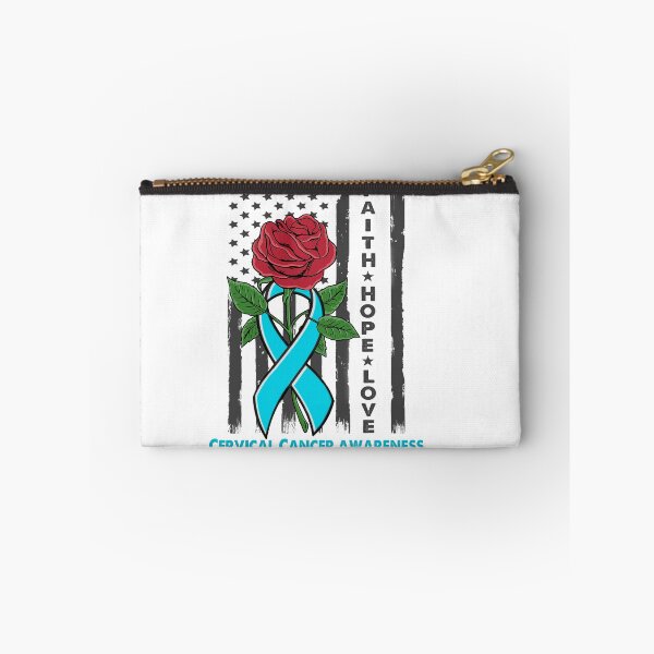 Item preview, Faith Hope Love Cervical Cancer Awareness Amarican Flag designed and sold by Kohend.
