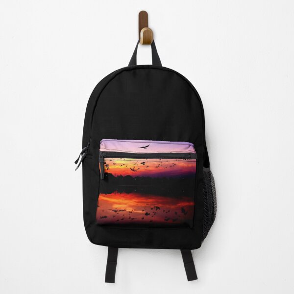 Item preview, WATERSCAPES #27 - Flock of Birds Reflected on Sunset Lake designed and sold by DEL-Productions.