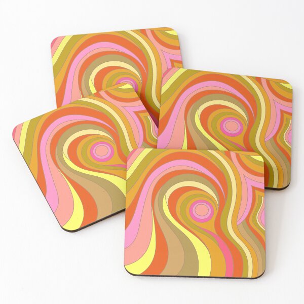 Item preview, Abstract Psychedelic Retro Design Pink and Orange designed and sold by Alondra.