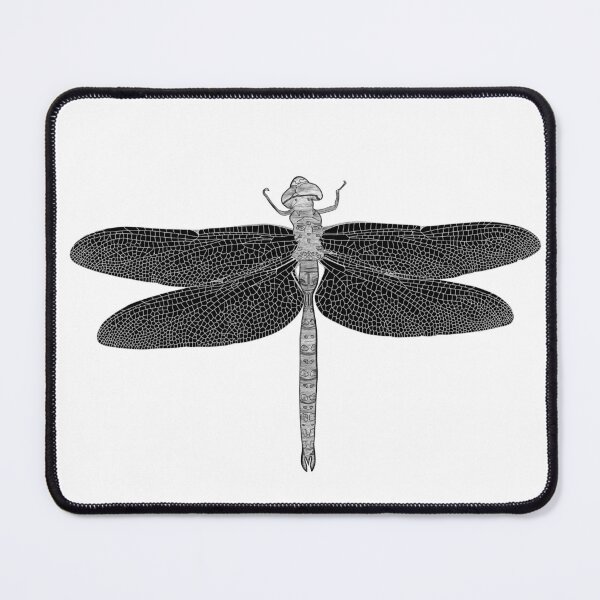 Item preview, Detailed Black and White Dragonfly designed and sold by MagnetitaBySil.