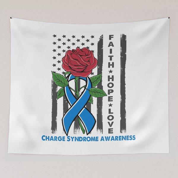 Item preview, Faith Hope Love Charge Syndrome Awareness Amarican Flag designed and sold by Kohend.