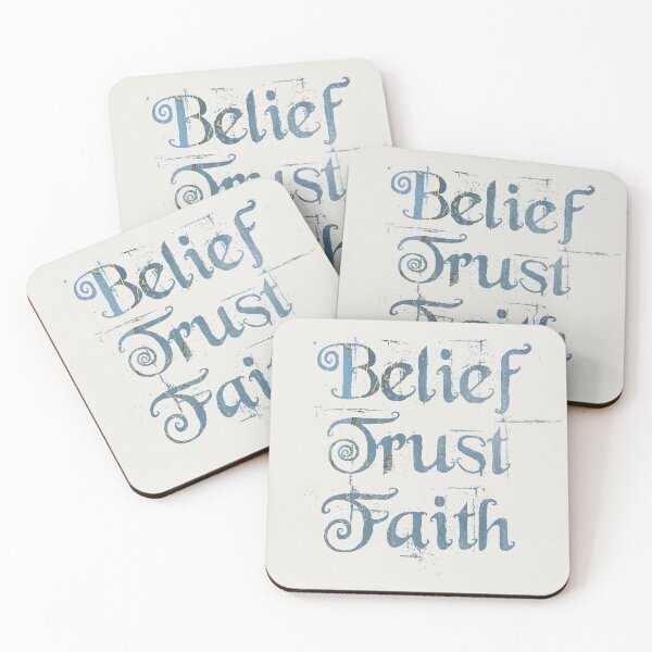 Item preview, Belief Trust Faith - In Yahuah (Yehovah) - Christian Quote in Blue designed and sold by Narrow-Path.