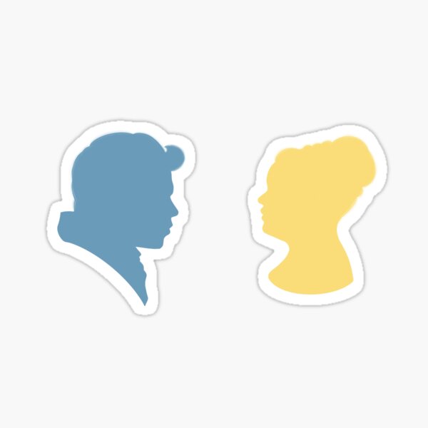 Aperçu de l'œuvre Silhouettes Colin et Pénélope créée et vendue par arosesims.