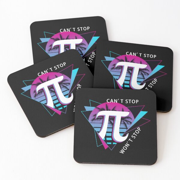 Item preview, Can't Stop Won't Stop Pi Number Funny Math Club 80s Retro Cyber Synthwave designed and sold by Ngan-Jasmine.
