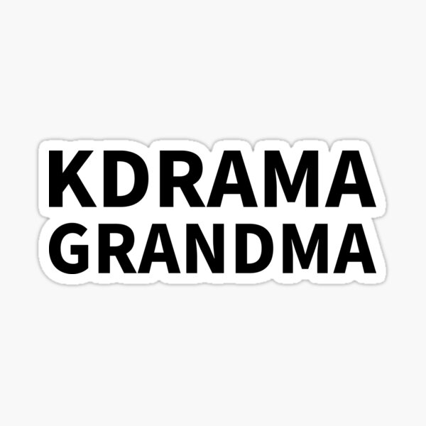 Item preview, Kdrama Grandma - White on Black designed and sold by nohstyle.
