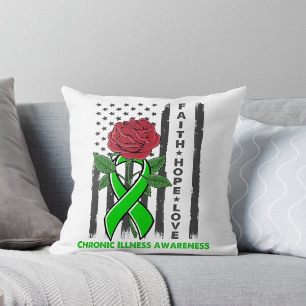 Item preview, Faith Hope Love Chronic Illness Awareness Amarican Flag designed and sold by Kohend.