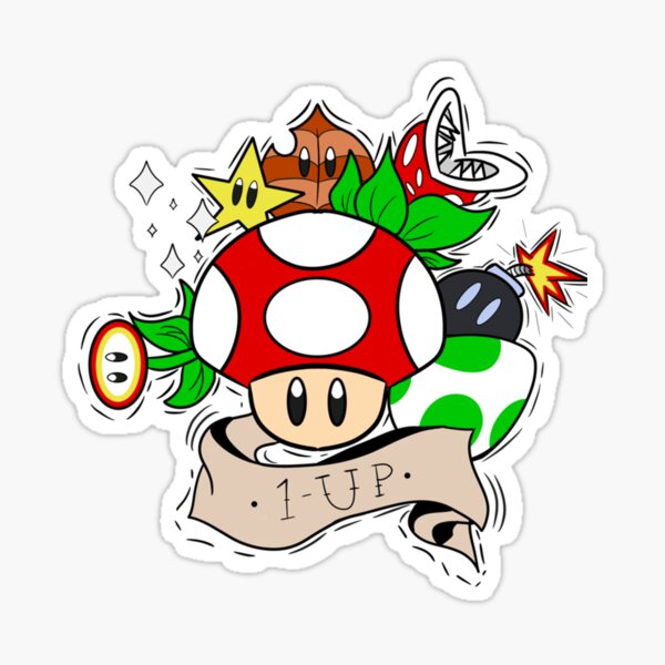Super Mario Brothers Bros sticker - Nintendo Mario, Luigi, Toad, Princess,  Yoshi