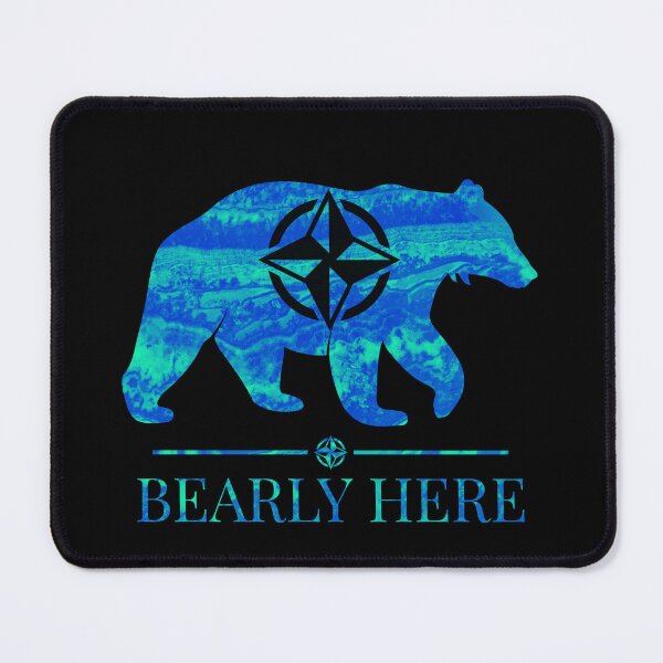 Item preview, Bearly Here Blue designed and sold by bfwilson.