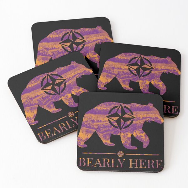 Item preview, Bearly Here Orange Purple designed and sold by bfwilson.
