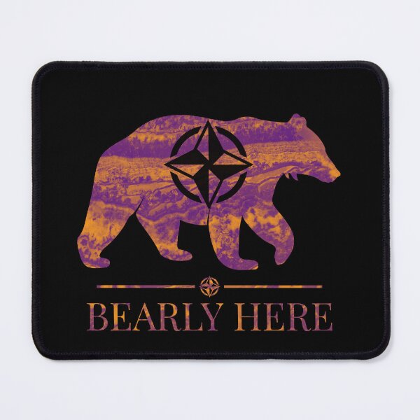 Item preview, Bearly Here Orange Purple designed and sold by bfwilson.