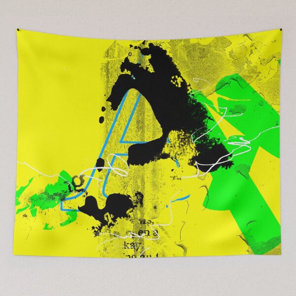 Item preview, Colourful abstract letter A photo manipulation monogram designed and sold by ZebEddy.