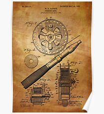 Fishing Reel Patent 1906 Poster
