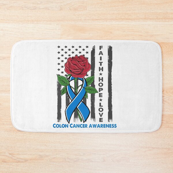 Item preview, Faith Hope Love Colon Cancer Awareness Amarican Flag designed and sold by Kohend.