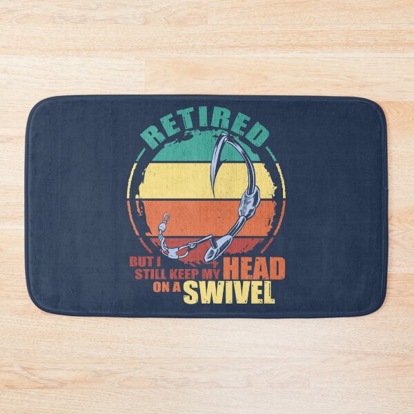 Item preview, Vintage 2022 Grunge Retired and Fishing Humor, Retired But I Still Keep My Head On a Swivel Fisherman Retirement Graphic designed and sold by Ransyn Art.