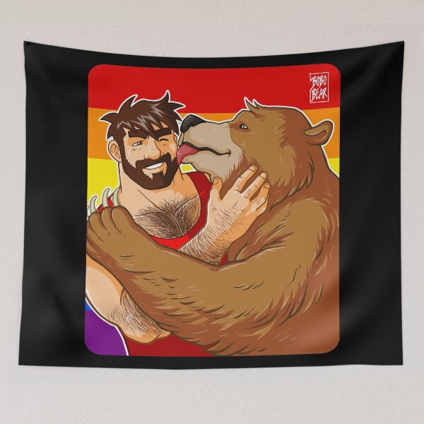 Item preview, BEAR KISS - GAY PRIDE designed and sold by bobobear.