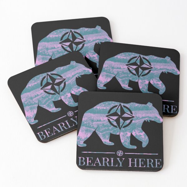 Item preview, Bearly Here Green Pink designed and sold by bfwilson.