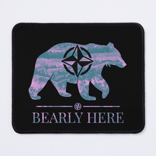 Item preview, Bearly Here Green Pink designed and sold by bfwilson.