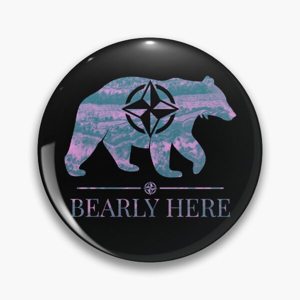 Item preview, Bearly Here Green Pink designed and sold by bfwilson.