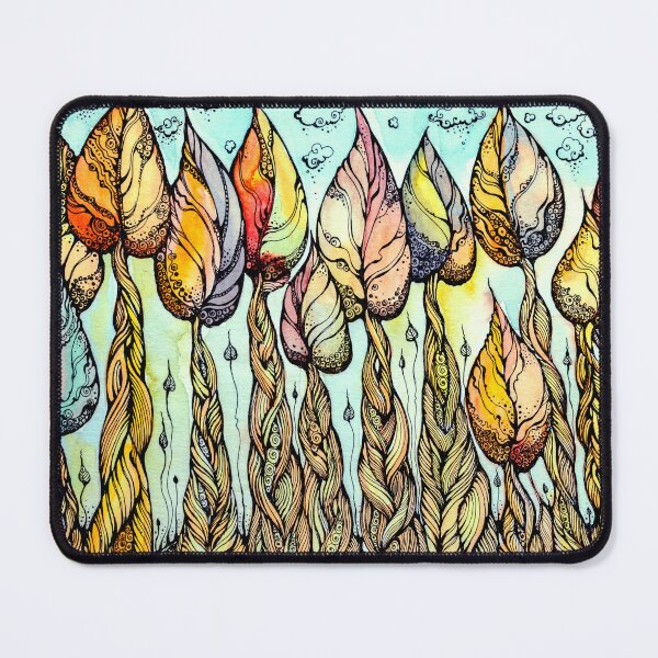 Item preview, Autumn grove. Hand drawn watercolor and ink drawing designed and sold by MandalaFlowerArt.