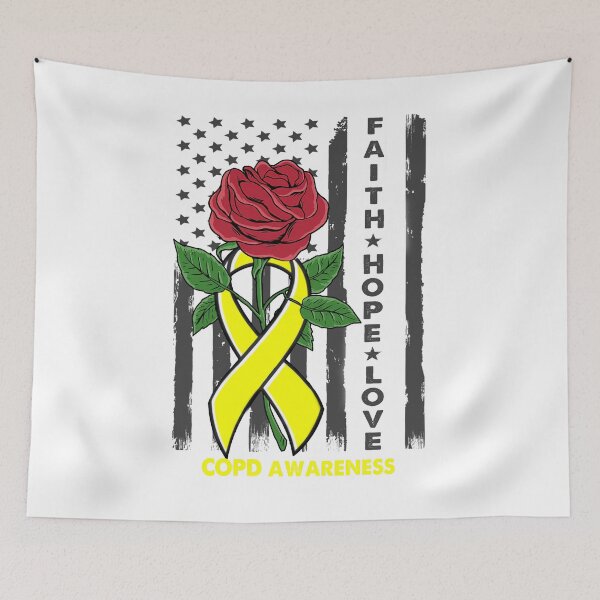 Item preview, Faith Hope Love COPD Awareness Amarican Flag designed and sold by Kohend.