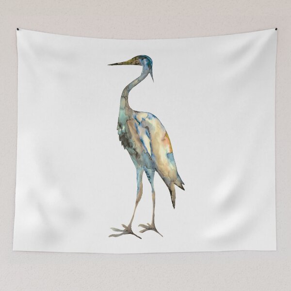 Item preview, Crane #2 - Bird Ink Painting designed and sold by Leela's House.