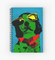 FUNNY DOG! Green Blue Spiral Notebook