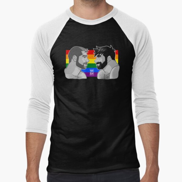 ADAM + BEN - GAYPRIDE - BLACK/WHITE Baseball ¾ Sleeve T-Shirt