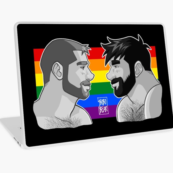 ADAM + BEN - GAYPRIDE - BLACK/WHITE Laptop Skin