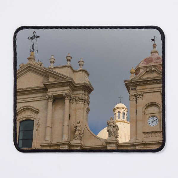 Item preview, A Well Placed Ray of Sunshine - Noto Cathedral Saint Nicholas of Myra Against a Cloudy Sky designed and sold by Georgia Mizuleva.
