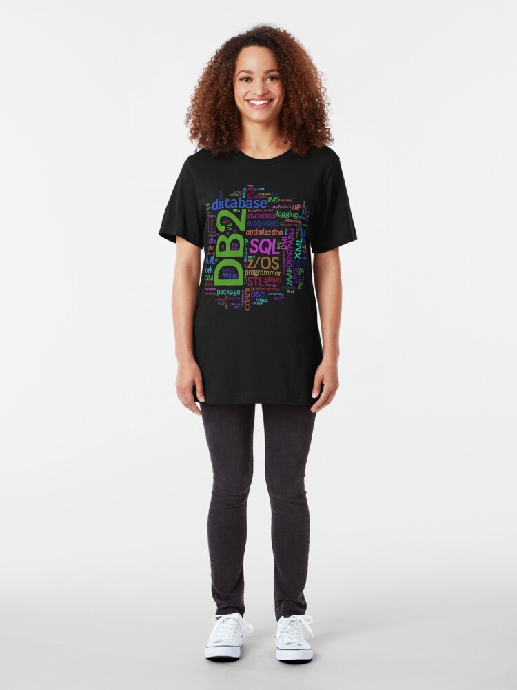 Vista alternativa de Camiseta ajustada database cloud