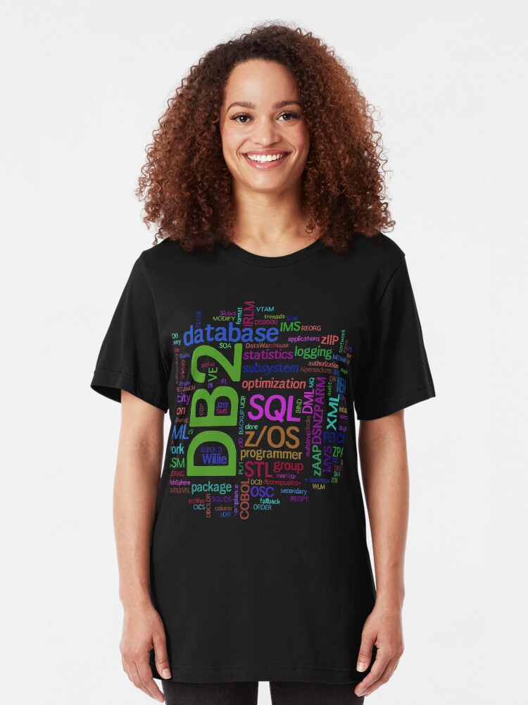 Vista alternativa de Camiseta ajustada database cloud
