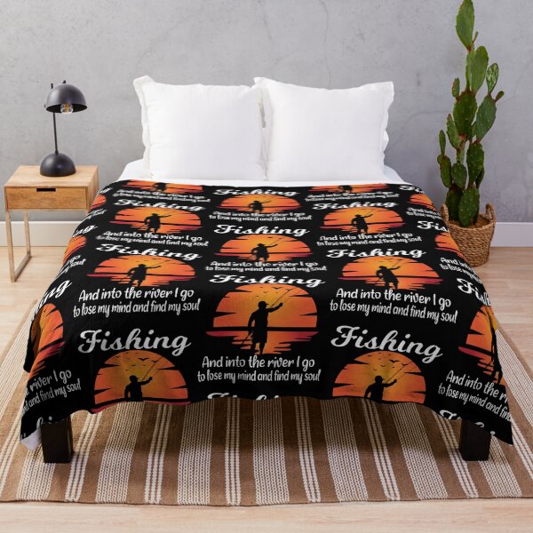 Item preview, fishing and into the river i go to lose my mind and find my soul  designed and sold by GalaxyShirtUS.