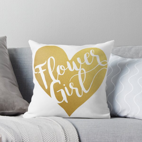 Item preview, Flower Girl Gold Foil Heart designed and sold by inkymisfit.