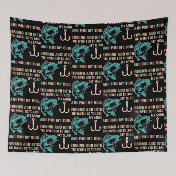 Item preview, Fishing And Into The River I Go To Lose My Mind And Find My Soul  designed and sold by GalaxyShirtUS.