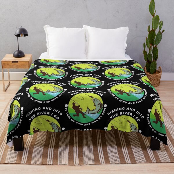 Item preview, Fishing And Into The River I Go To Lose My Mind And Find My Soul  designed and sold by GalaxyShirtUS.