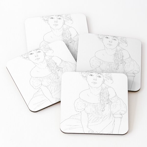 Item preview, Beautiful Gibson Girl Coloring Book Page designed and sold by AlienPharaoh.