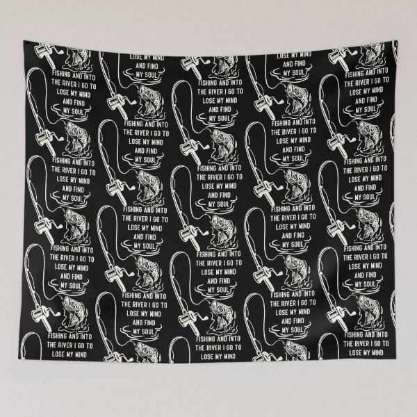 Item preview, Fishing And Into The River I Go To Lose My Mind And Find My Soul  designed and sold by GalaxyShirtUS.