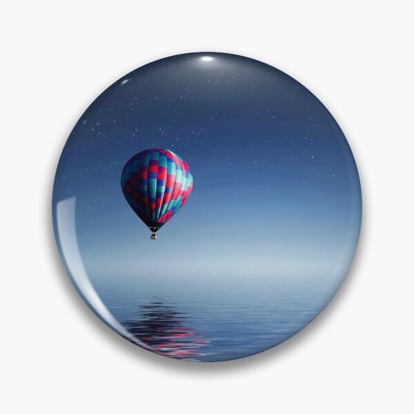 Item preview, WATERSCAPES #30 - Hot Air Balloon Reflected Over Ocean designed and sold by DEL-Productions.