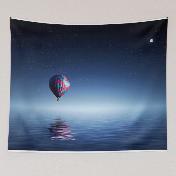 Item preview, WATERSCAPES #30 - Hot Air Balloon Reflected Over Ocean designed and sold by DEL-Productions.