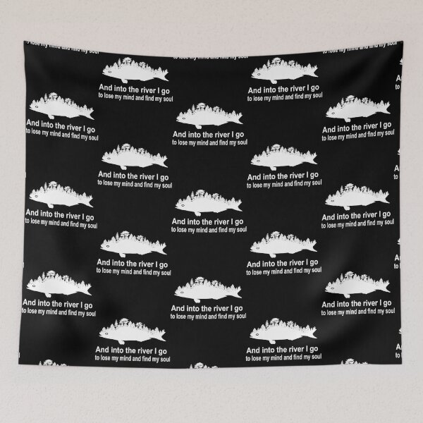Item preview, Fishing And Into The River I Go To Lose My Mind And Find My Soul  designed and sold by GalaxyShirtUS.