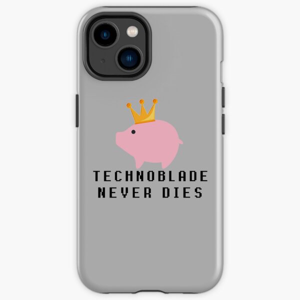 Technoblade Never Dies Blood God Pattern Clear Phone Case for