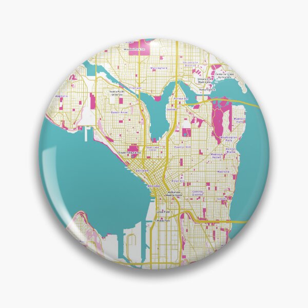 Item preview, Seattle Map - Cotton Candy designed and sold by bheberer.