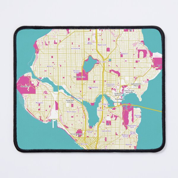 Item preview, Seattle Map - Cotton Candy designed and sold by bheberer.