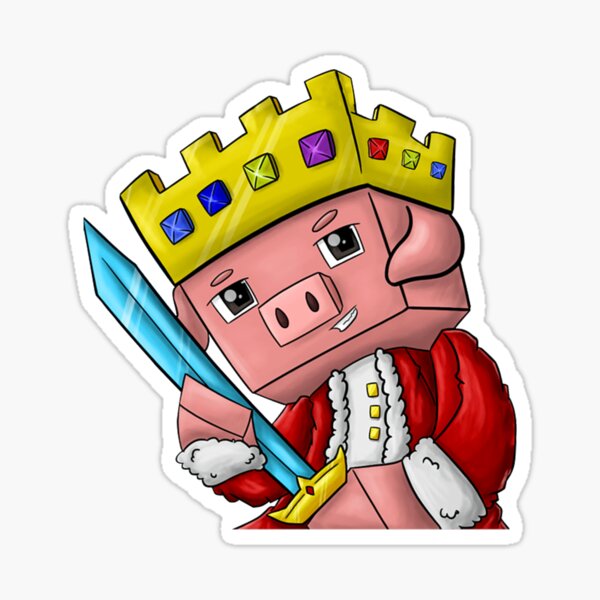 Technoblade Minecraft skin Sticker for Sale by lottedesigns