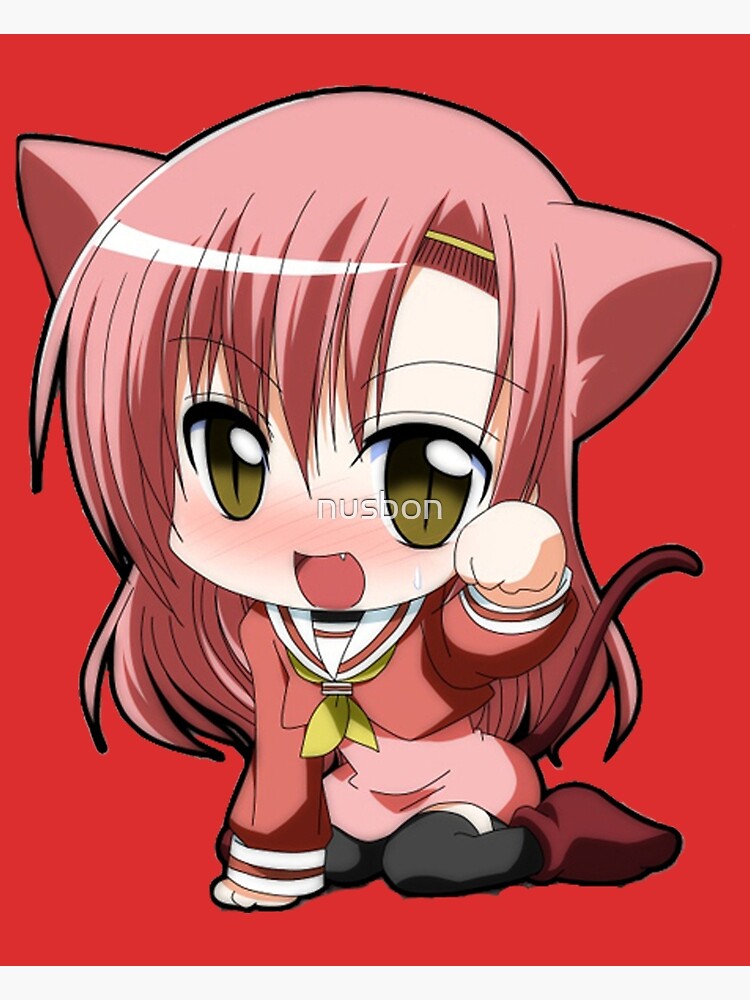 "Chibi Anime Kwai Neko" Poster by nusbon | Redbubble