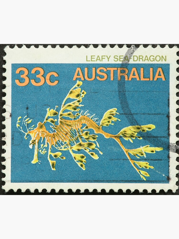 Australia Leafy Sea dragon 33 cent Stamp Poster